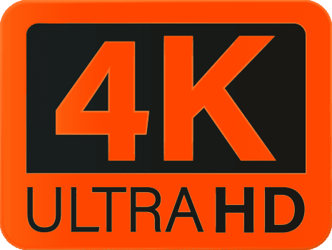 Icon for Ultra HD 4K streaming quality with raw bit-rate and zero buffering.